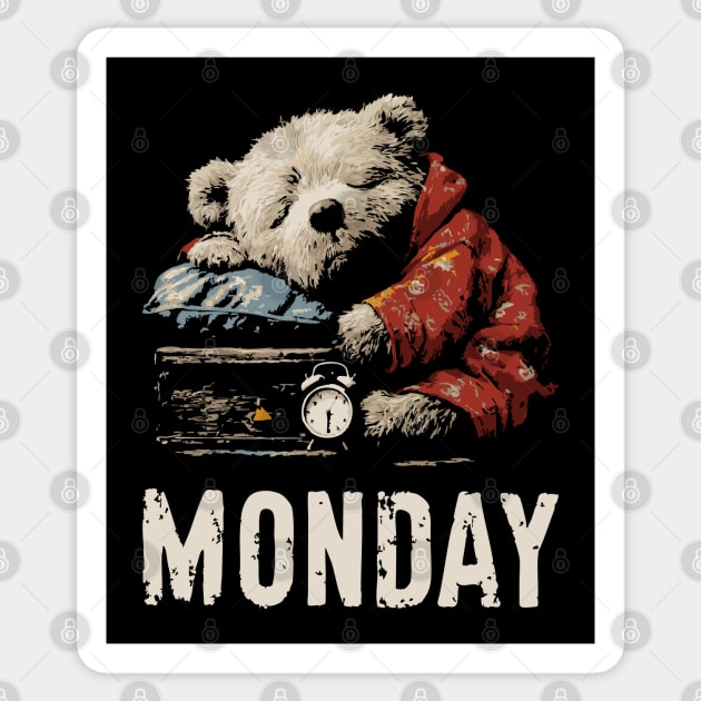 Sleepy Baby Bear in Monday Morning - Weekend Crisis Sticker by TuncGK